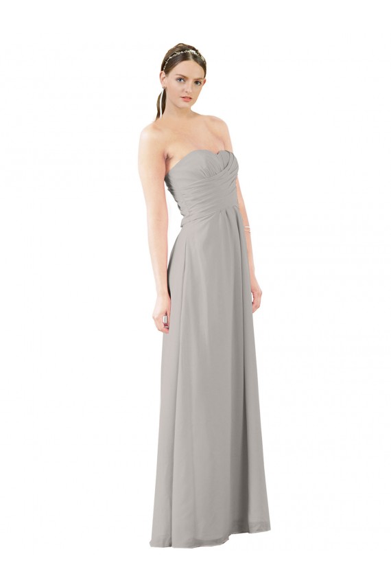 Sleeveless Oyster Silver A-Line Sweetheart Bridesmaid Dress Maidstone