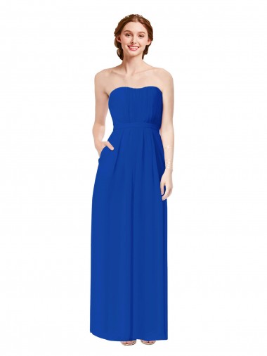 Sleeveless Royal Blue Open Back Sheath Sweetheart Bridesmaid Dress Maidstone