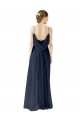 Sleeveless Dark Navy Open Back A-Line Spaghetti straps Bridesmaid Dress / Evening Gowns Maidstone