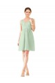 Sleeveless Sage A-Line V-Neck Bridesmaid Dress Maidstone