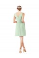 Sleeveless Sage A-Line V-Neck Bridesmaid Dress Maidstone