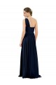 Sleeveless Dark Navy A-Line One Shoulder Bridal Party Dress / Evening Dress Maidstone