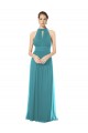 Sleeveless Hunter Keyhole Back A-Line Halter Neck Bridesmaid Dress Maidstone