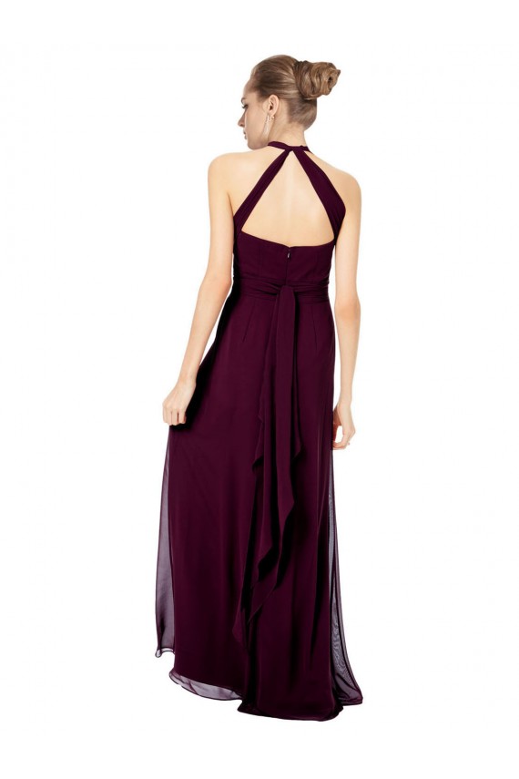 Sleeveless Midnight Green Open Back A-Line Halter Neck Formal Dress / Bridesmaid Dress Maidstone