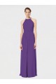 Sleeveless Plum Purple Criss Cross Back A-Line Spaghetti Straps Bridesmaid Dress Maidstone