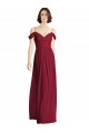 Sleeveless Burgundy A-Line Off the Shoulder Bridesmaid Dresses Maidstone