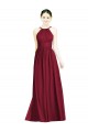 Sleeveless Burgundy Open Back A-Line Halter Neck Formal Dress / Bridesmaid Dress Maidstone