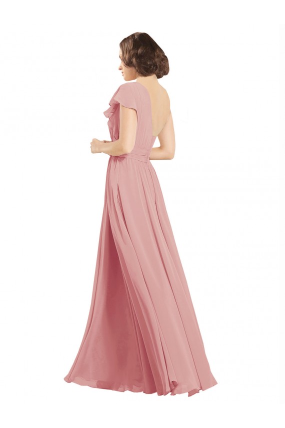 Sleeveless Bliss Pink A-Line One Shoulder Bridesmaid Dress / Evening Dress Maidstone