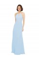 Sleeveless Light Sky Blue A-Line Halter Neck Wedding Party Dress Maidstone