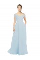 Sleeveless Sea Glass A-Line Off the Shoulder Evening Dress / Bridesmaid Dress Maidstone