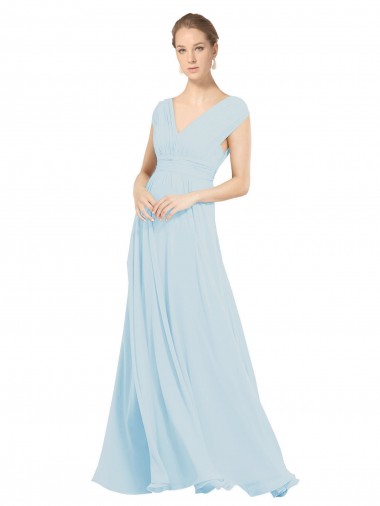 Sleeveless Sea Glass A-Line V-Neck Bridesmaid Dress Maidstone