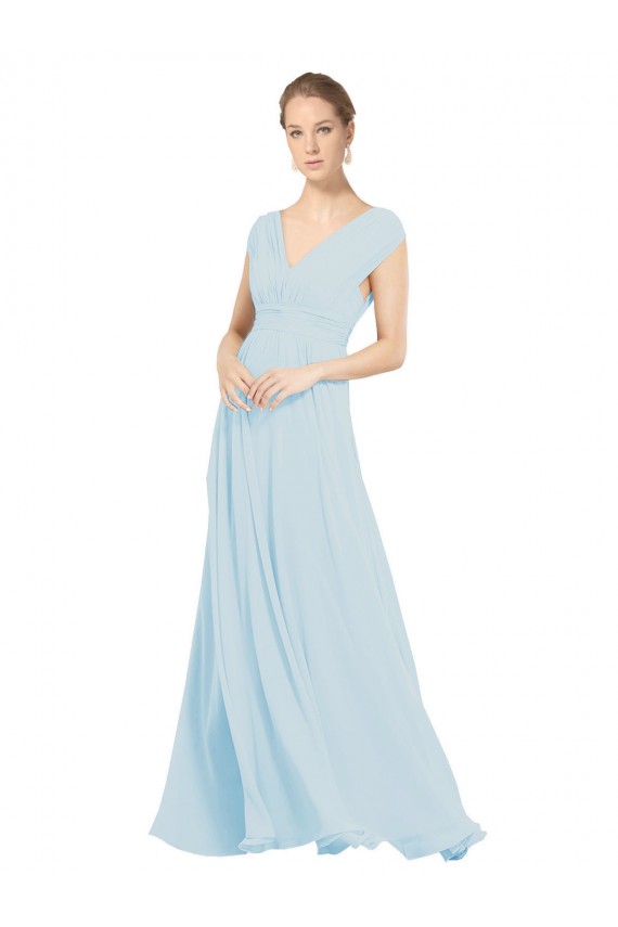 Sleeveless Sea Glass A-Line V-Neck Bridesmaid Dress Maidstone