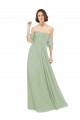Cold Shoulder Smoke Green A-Line Off the Shoulder Bridesmaid Dress Maidstone
