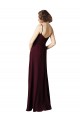 Sleeveless Burgundy Gold A-Line V-Neck Bridesmaid Gown Maidstone