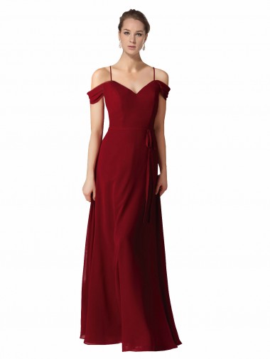 Sleeveless Burgundy A-Line Sweetheart Bridesmaid Dress / Evening Dress Maidstone