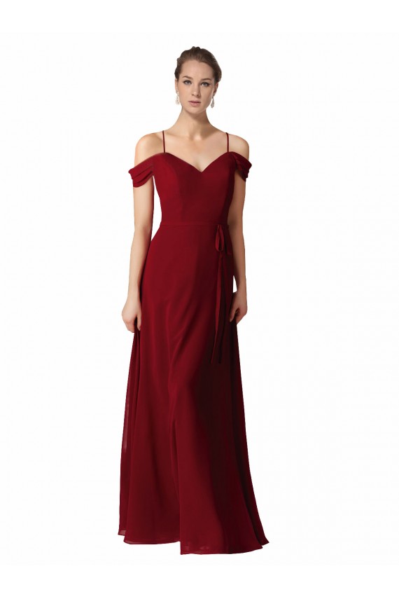 Sleeveless Burgundy A-Line Sweetheart Bridesmaid Dress / Evening Dress Maidstone
