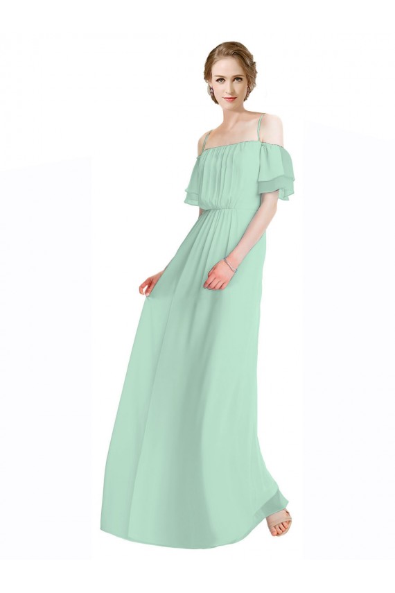 Sleeveless Mint Green A-Line Off the Shoulder Bridesmaid Dress Maidstone
