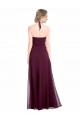 Sleeveless Burgundy Low Back A-Line Spaghetti Straps Evening Dress / Bridesmaid Dress Maidstone