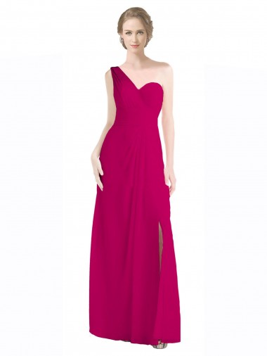 Sleeveless Red A-Line One Shoulder Bridesmaid Dress Maidstone