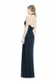 Sleeveless Dark Navy Open Back A-Line Halter Neck Formal Dress / Bridesmaid Dress Maidstone