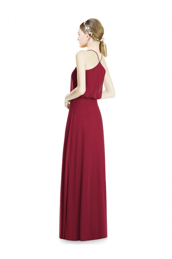 Sleeveless Burgundy A-Line V-Neck Evening Gowns / Bridesmaid Dress Maidstone