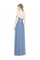 Sleeveless Dusty Blue Low Back A-Line Halter Neck Bridesmaid Dress Maidstone
