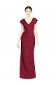 Sleeveless Burgundy V-Back Trumpet V-Neck Bridesmaid Dress Maidstone