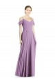 Sleeveless Dark Lavender Open Back A-Line Off the Shoulder Semi Formal Evening Dress / Bridesmaid Dress Maidstone