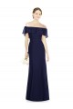 Sleeveless Dark Navy Trumpet Off the Shoulder Bridesmaid Dress Maidstone