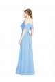Cold Shoulder Periwinkle Low Back A-Line Halter Neck Formal Dress / Bridesmaid Dress Maidstone