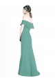 Sleeveless Icelandic Silver A-Line Off the Shoulder Bridal Party Dress Maidstone
