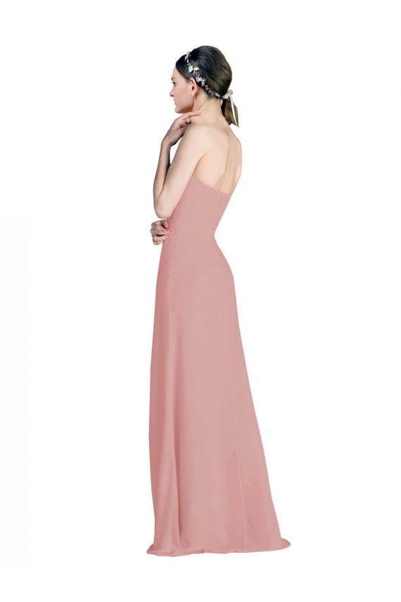 Sleeveless Dusty Pink Low Back A-Line Sweetheart Bridesmaid Dress / Formal Dress Maidstone