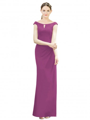 Sleeveless Wild Berry Mermaid Boat Neck Bridesmaid Dress Maidstone