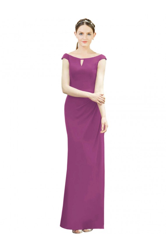 Sleeveless Wild Berry Mermaid Boat Neck Bridesmaid Dress Maidstone