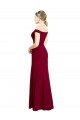 Sleeveless Burgundy Mermaid Off the Shoulder Black Tie Prom Dress / Bridesmaid Dress Maidstone