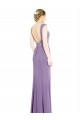Sleeveless Dark Lavender Low Back A-Line Boat Neck Formal Dress / Bridesmaid Dress Maidstone