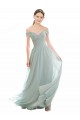 Cap Sleeves Sea Glass A-Line Off the Shoulder Bridesmaid Dress Maidstone