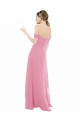 Cap Sleeves Skin Pink A-Line Off the Shoulder Formal Dress / Bridesmaid Dress Maidstone