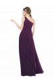Sleeveless Grape A-Line One Shoulder Bridal Party Dress / Evening Dress Maidstone