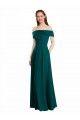 Cap Sleeves Hunter A-Line Off the Shoulder Bridesmaid Dress Maidstone