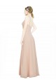 Sleeveless Pink A-Line Luxe Chiffon V-Neck Bridesmaid Dress / Evening Dress Maidstone