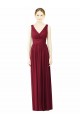 Sleeveless Burgundy V-Back A-Line V-Neck Bridesmaid Dress / Formal Dress Maidstone
