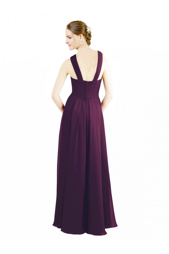 Sleeveless Grape A-Line Halter Neck Bridesmaid Dress Maidstone