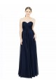 Sleeveless Dark Navy Low Back A-Line Sweetheart Bridesmaid Dress / Evening Dress Maidstone