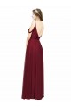 Sleeveless Burgundy Low Back A-Line Off the Shoulder Bridesmaid Dress / Evening Dress Maidstone