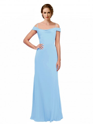 Sleeveless Periwinkle A-Line Off the Shoulder Bridesmaid Dress Maidstone