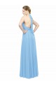 Sleeveless Periwinkle Open Back A-Line Halter Neck Bridesmaid Dress Maidstone
