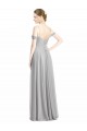 Sleeveless Silver Low Back A-Line Off the Shoulder Bridesmaid Dress Maidstone