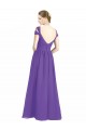 Cap Sleeves Purple Open Back A-Line Off the Shoulder Bridesmaid Dress Maidstone