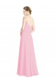 Sleeveless Barely Pink Open Back A-Line Spaghetti Straps Bridesmaid Dress Maidstone